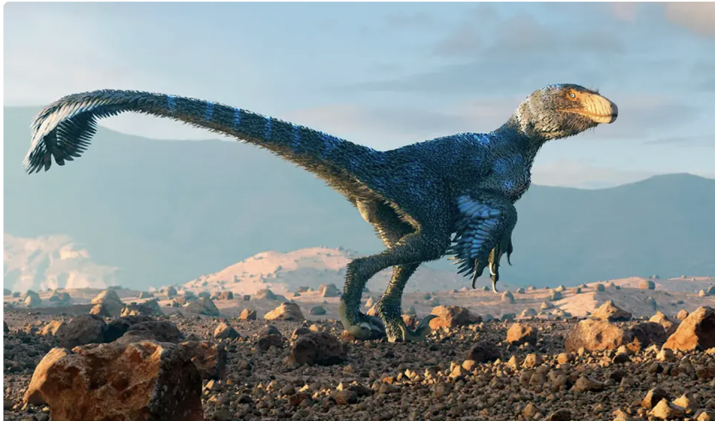 dinosaurio con plumas